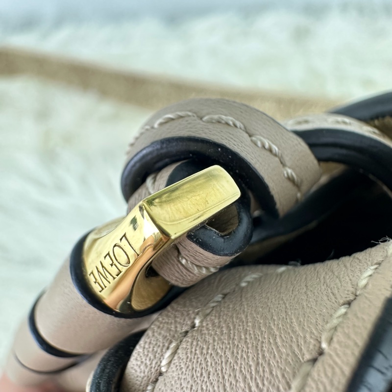 LOEWE Mini Gate 杏色馬鞍包 斜肩包-13