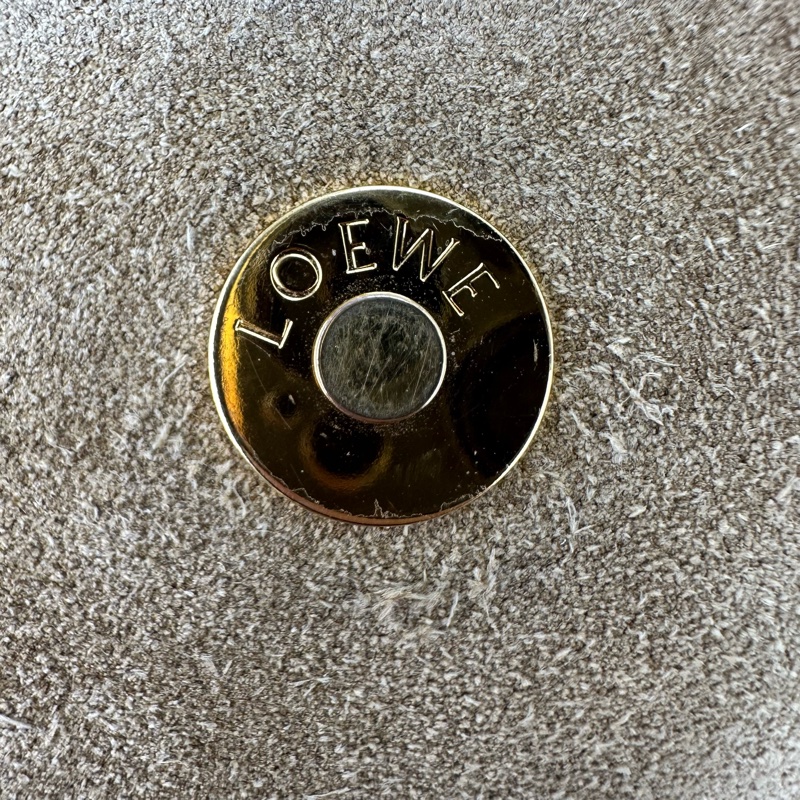 LOEWE Mini Gate 杏色馬鞍包 斜肩包-18