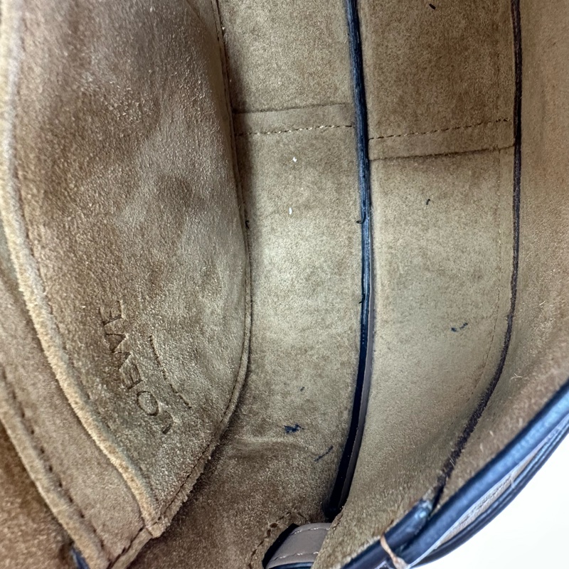 LOEWE Mini Gate 杏色馬鞍包 斜肩包-23