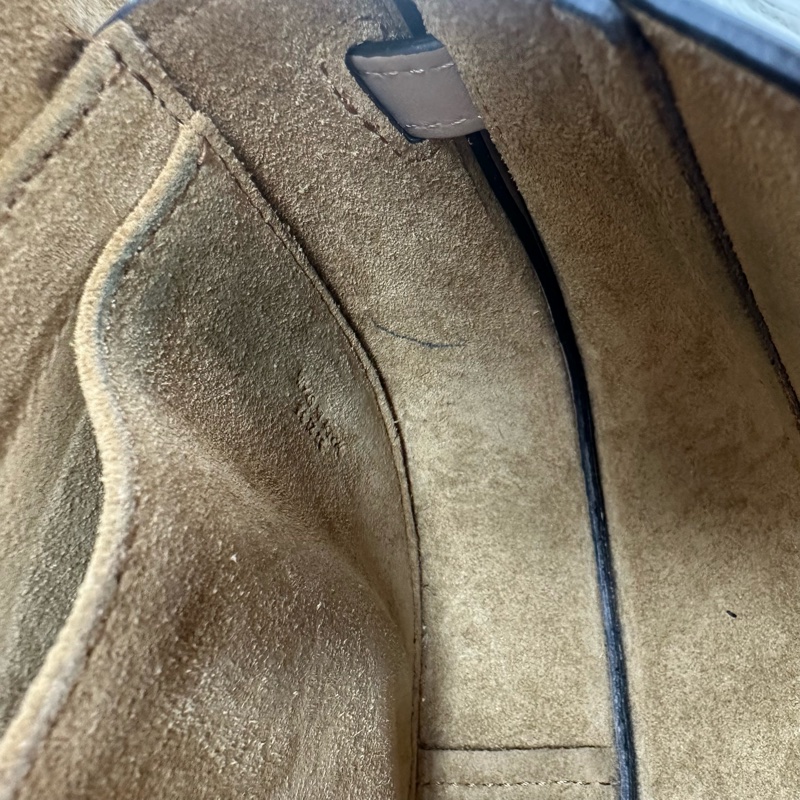 LOEWE Mini Gate 杏色馬鞍包 斜肩包-24