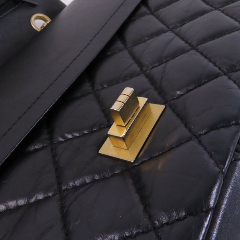 CHANEL 牛皮皮革2.55 28cm金扣鏈帶肩背袋-15