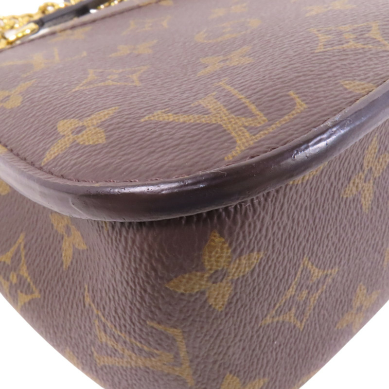 LOUIS VUITTON Monogram Passy銀扣鏈帶肩背袋-12