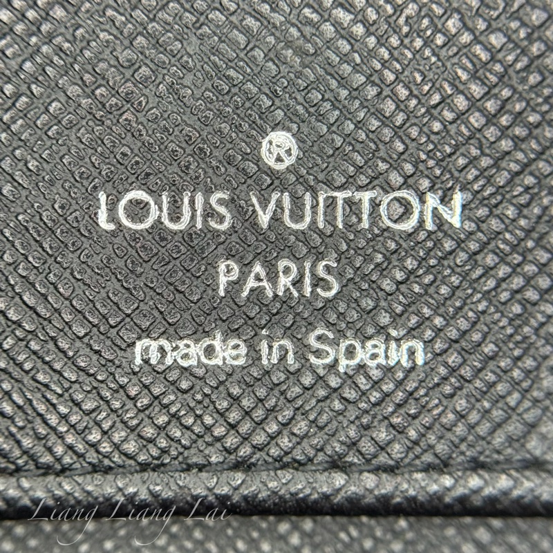 LOUIS VUITTON LV Damier Graphite 拉鍊黑色長夾-2