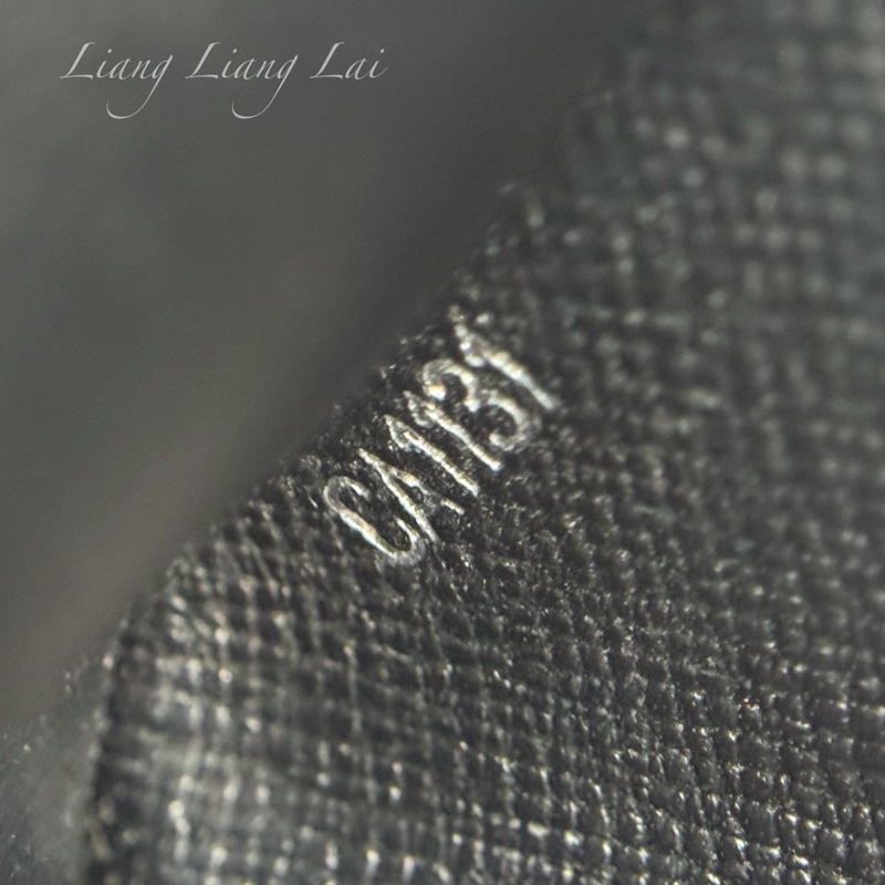 LOUIS VUITTON LV Damier Graphite 拉鍊黑色長夾-3