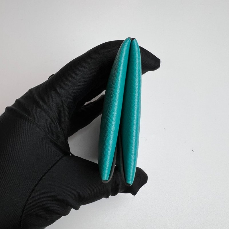 HERMES X刻 湖水綠CALVI卡包-3