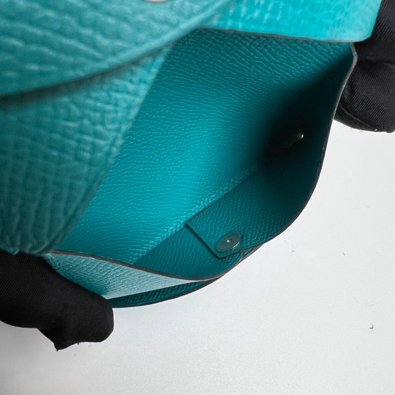 HERMES X刻 湖水綠CALVI卡包-5