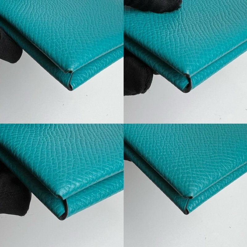 HERMES X刻 湖水綠CALVI卡包-7