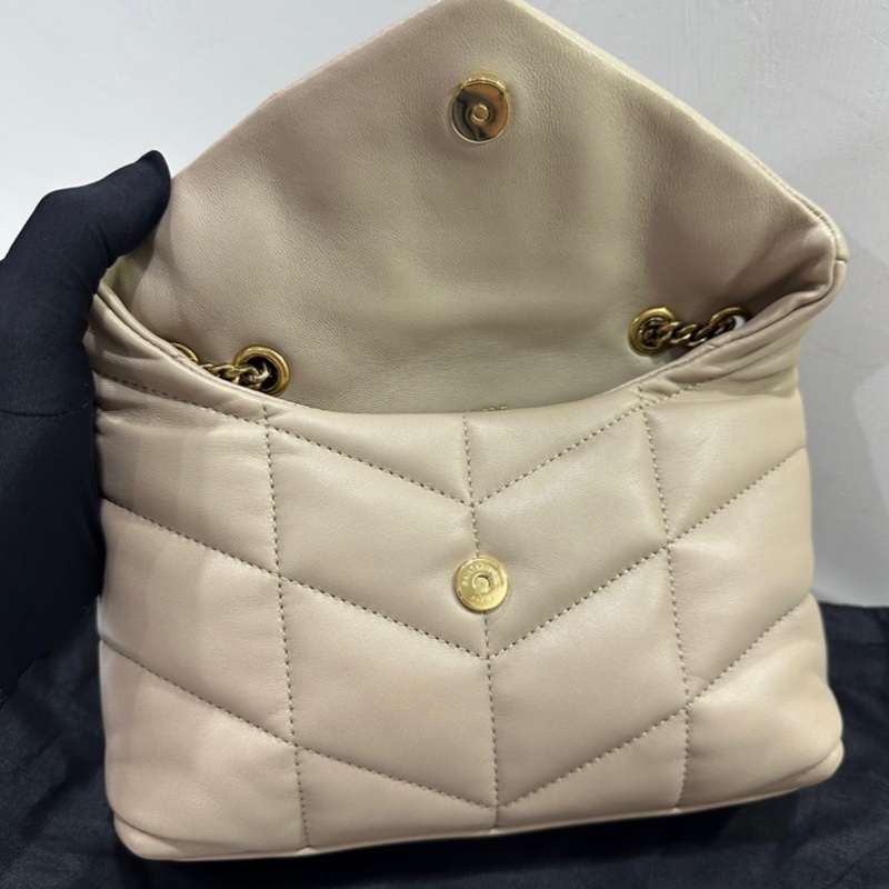 YSL Puffer mini 奶茶色-6