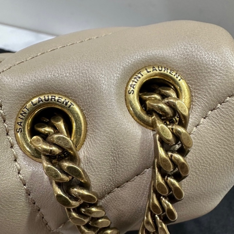 YSL Puffer mini 奶茶色-12