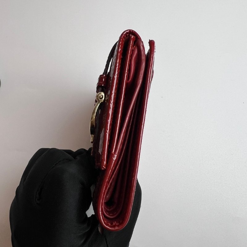 GUCCI 309755 紅漆皮對開短夾-2