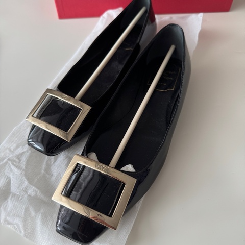 使用品 roger vivier 經典黑色flat平底鞋