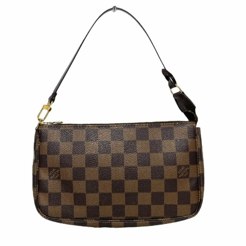 LOUIS VUITTON 路易威登 Pochette Accessoires N41206 手提包 女士 Damier Ebene 迷你包配件袋-0