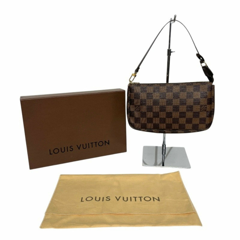 LOUIS VUITTON 路易威登 Pochette Accessoires N41206 手提包 女士 Damier Ebene 迷你包配件袋-11