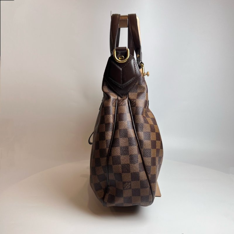 LV N41132 棕色棋盤格手提單肩包-2