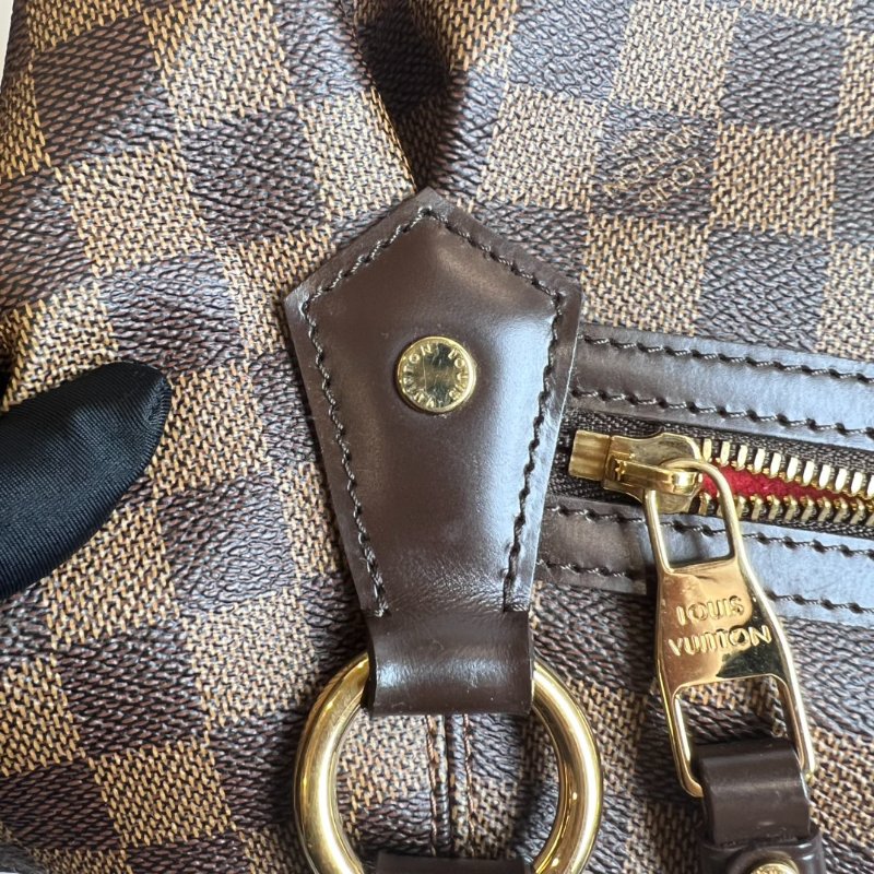 LV N41132 棕色棋盤格手提單肩包-9