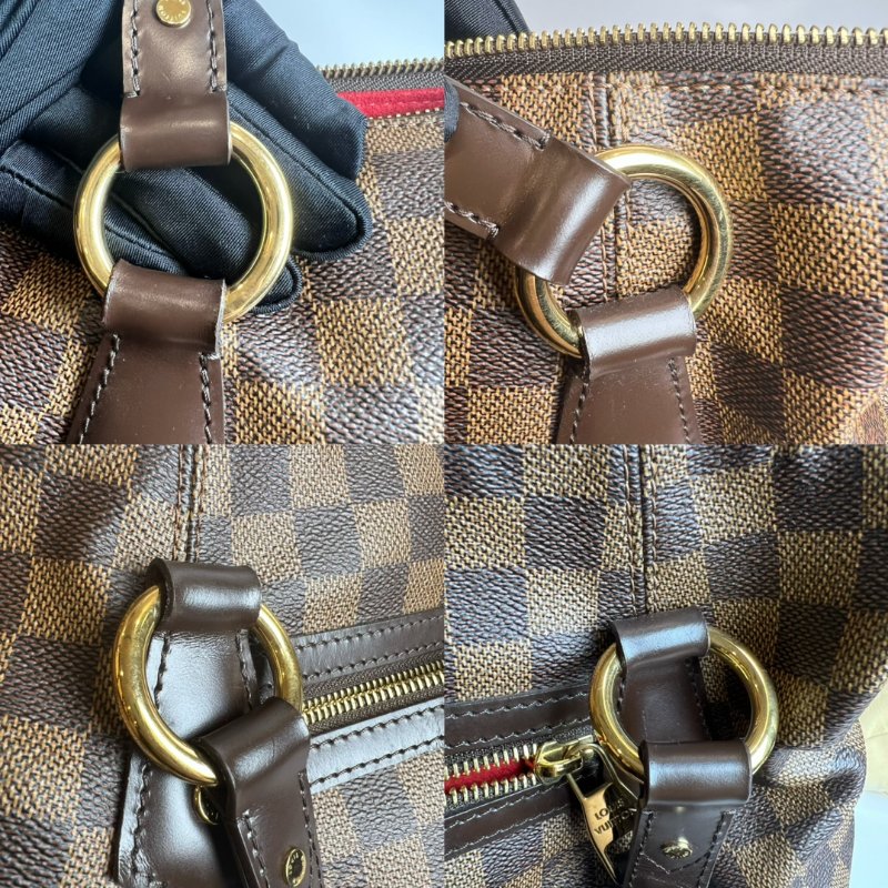 LV N41132 棕色棋盤格手提單肩包-16