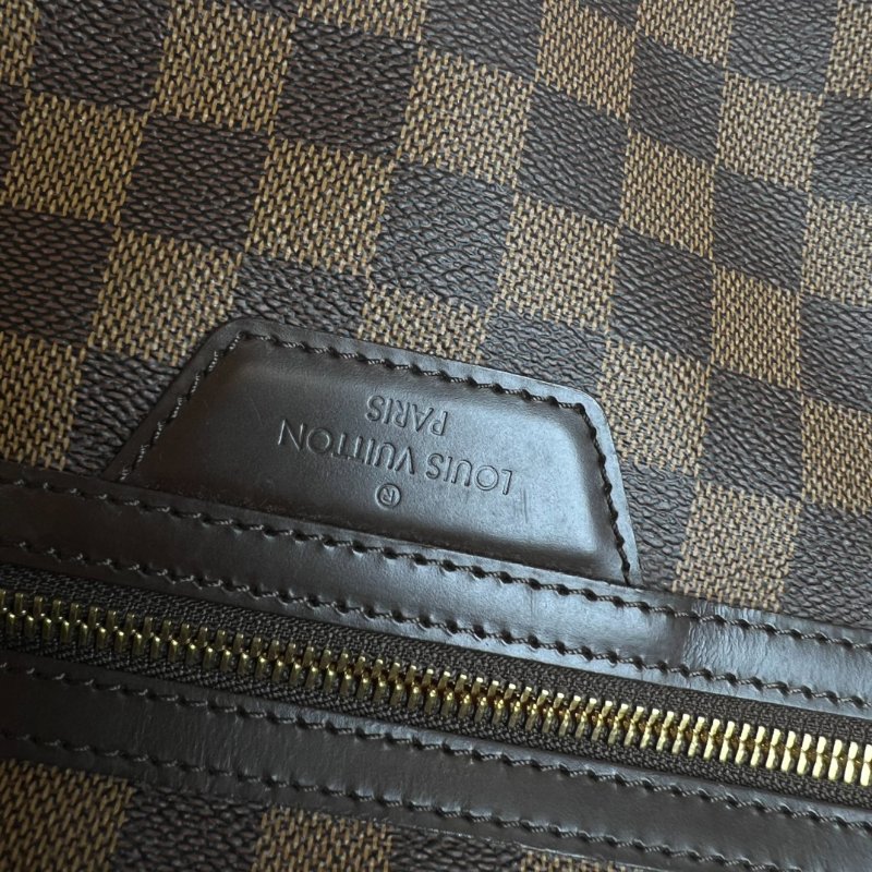 LV N41132 棕色棋盤格手提單肩包-18