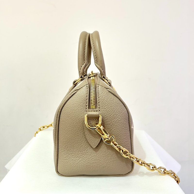 LV斑鳩灰拼奶油壓紋 Speedy 20-2