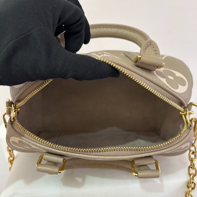 LV斑鳩灰拼奶油壓紋 Speedy 20-5