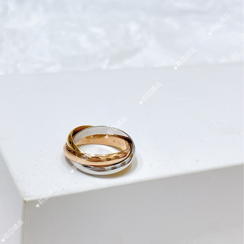 莉亞精品♡Cartier卡地亞18k三環戒 56號 二手-4