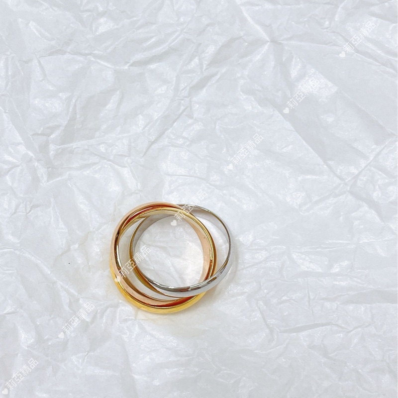 莉亞精品♡Cartier卡地亞18k三環戒 56號 二手-7