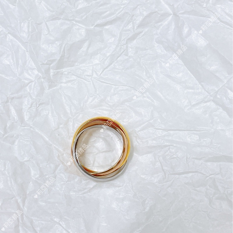 莉亞精品♡Cartier卡地亞18k三環戒 56號 二手-8