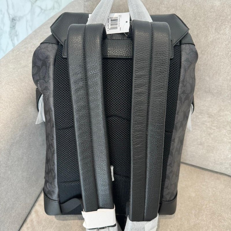 *SHIHNA名牌精品*COACH Warner 經典印花翻蓋束口後背包-4