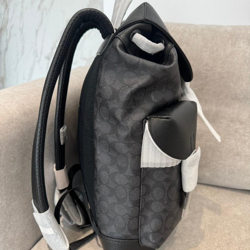 *SHIHNA名牌精品*COACH Warner 經典印花翻蓋束口後背包-5