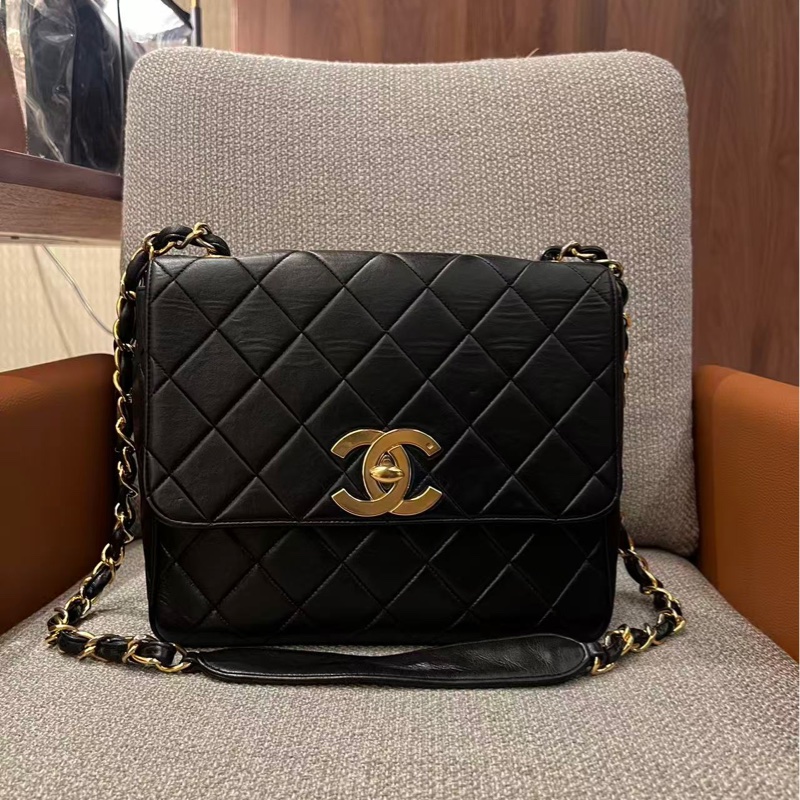 新到:CHANEL/香奈兒 黑金 貝嫂25 大方胖 鏈條單肩包,尺寸約:25*9*20#Chanel#chanel貝嫂香港註冊公司|正版正-4
