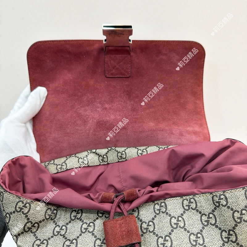 莉亞精品♡Gucci 405019 花卉後背包 二手-13