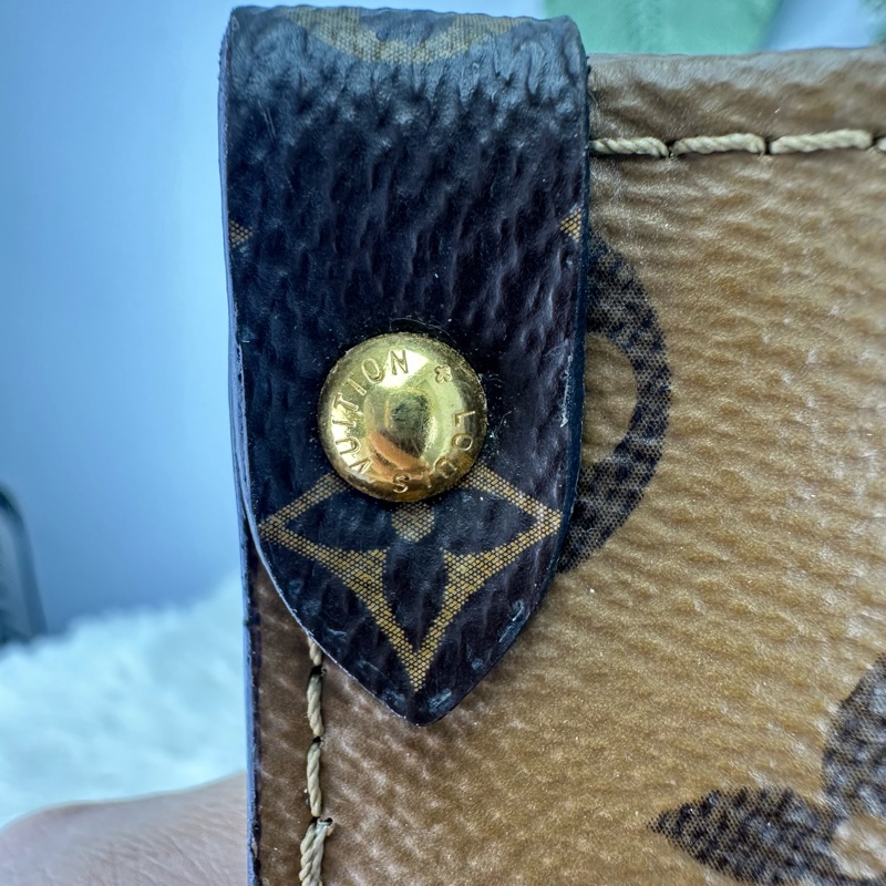 LV 經典老花拼色 On the go Gm size 晶片款 手提單肩包-18