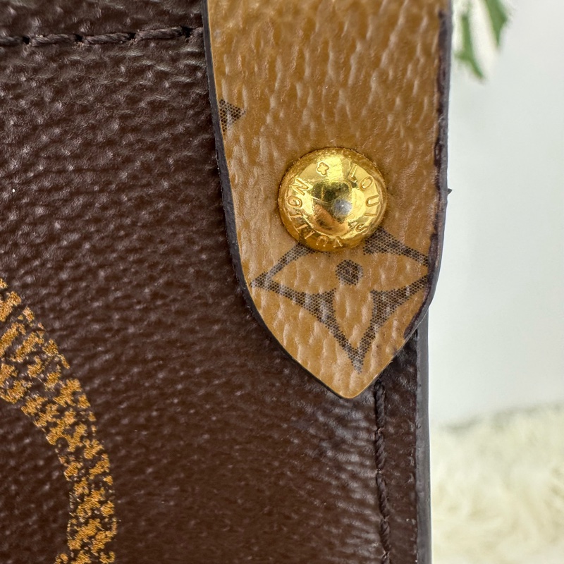 LV 經典老花拼色 On the go Gm size 晶片款 手提單肩包-21