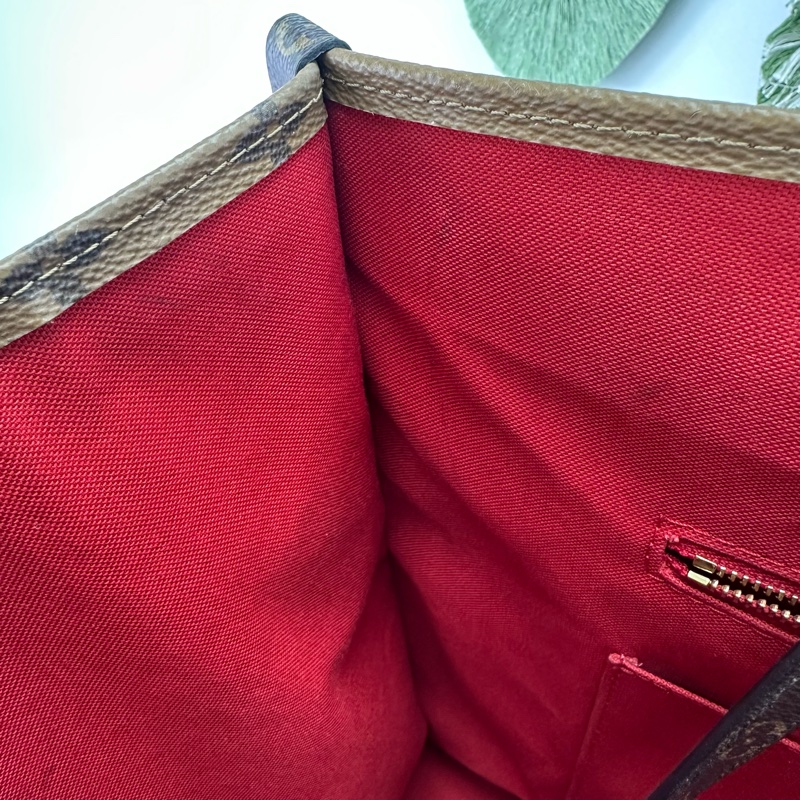 LV 經典老花拼色 On the go Gm size 晶片款 手提單肩包-26