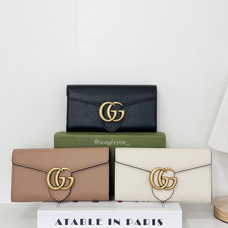 Gucci 雙G Logo 信封長夾-0
