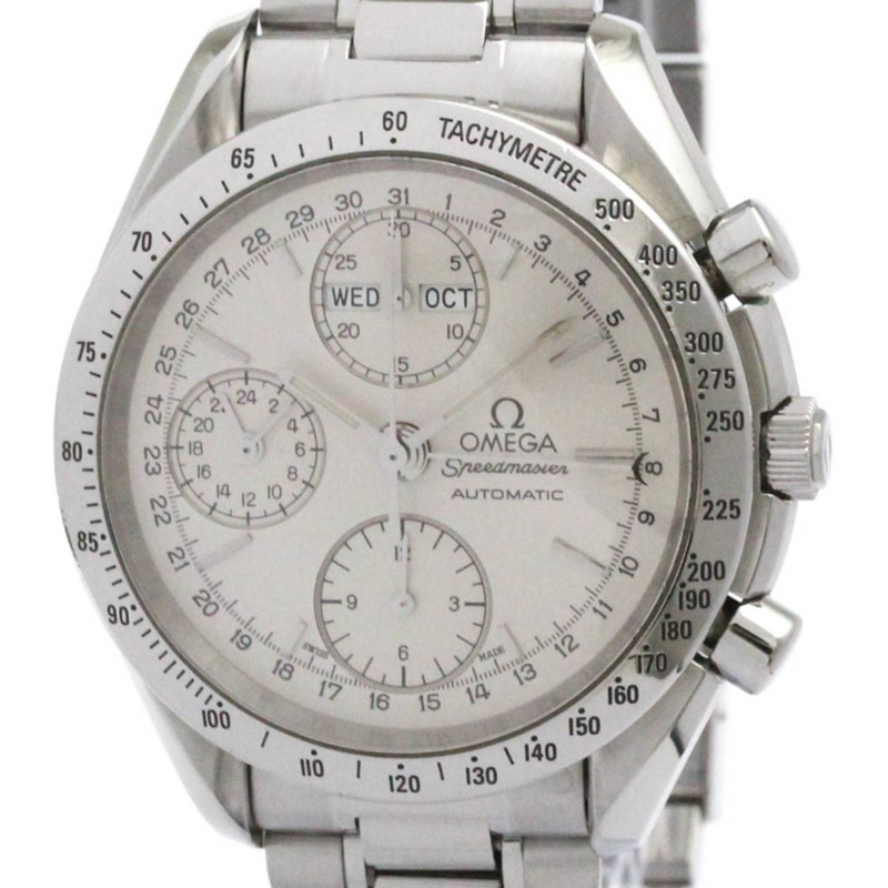 歐米茄超霸系列三曆精鋼自動腕錶 3521.30 拋光-0