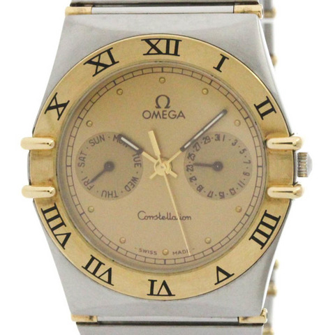 歐米茄星座系列日期顯示18K金精鋼石英男士腕錶 396.1070 拋光款