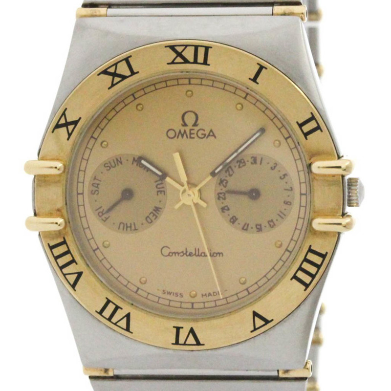 歐米茄星座系列日期顯示18K金精鋼石英男士腕錶 396.1070 拋光款-0