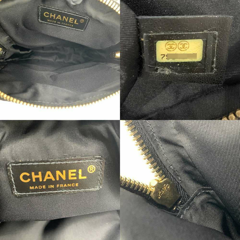 香奈兒新旅行系列黑色尼龍和皮革女士單肩包-5