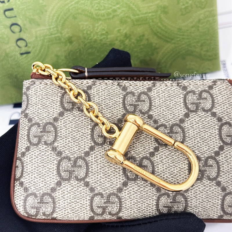 Gucci 經典 老花 鑰匙圈 零錢包-2