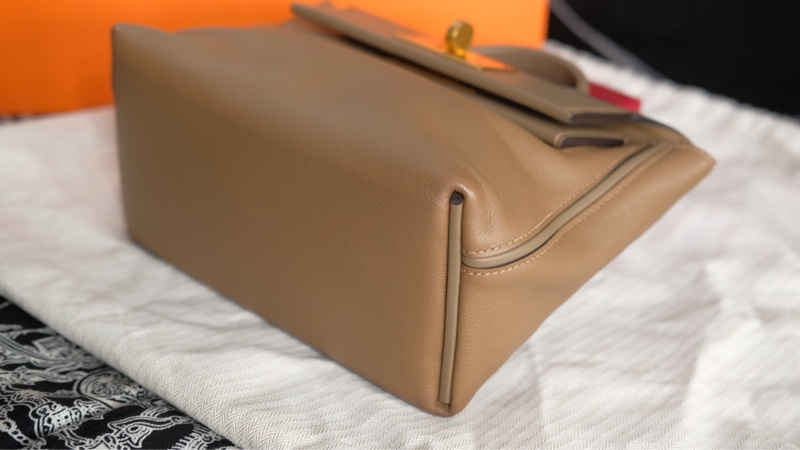 Hermes mini2424 威瑪犬拚大象灰金釦-9