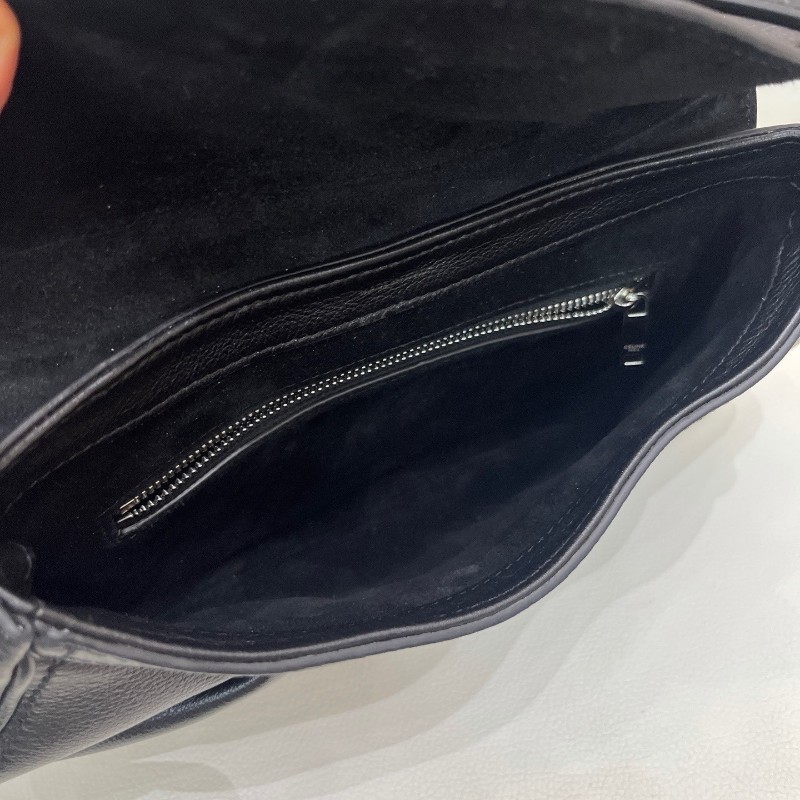 Celine Teen POLLY 黑色牛皮雲朵包 肩背包-8