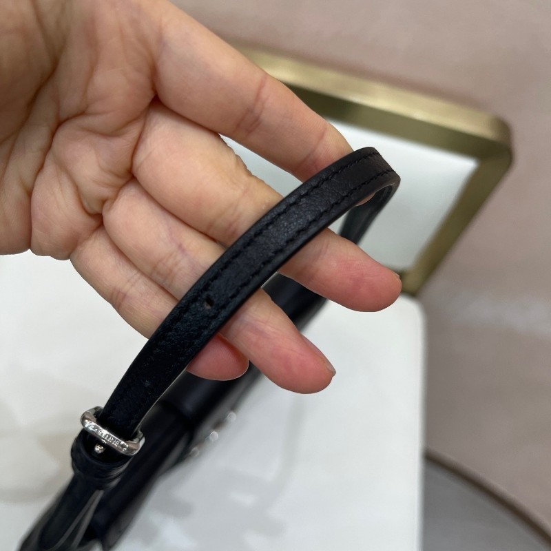 Celine Teen POLLY 黑色牛皮雲朵包 肩背包-9