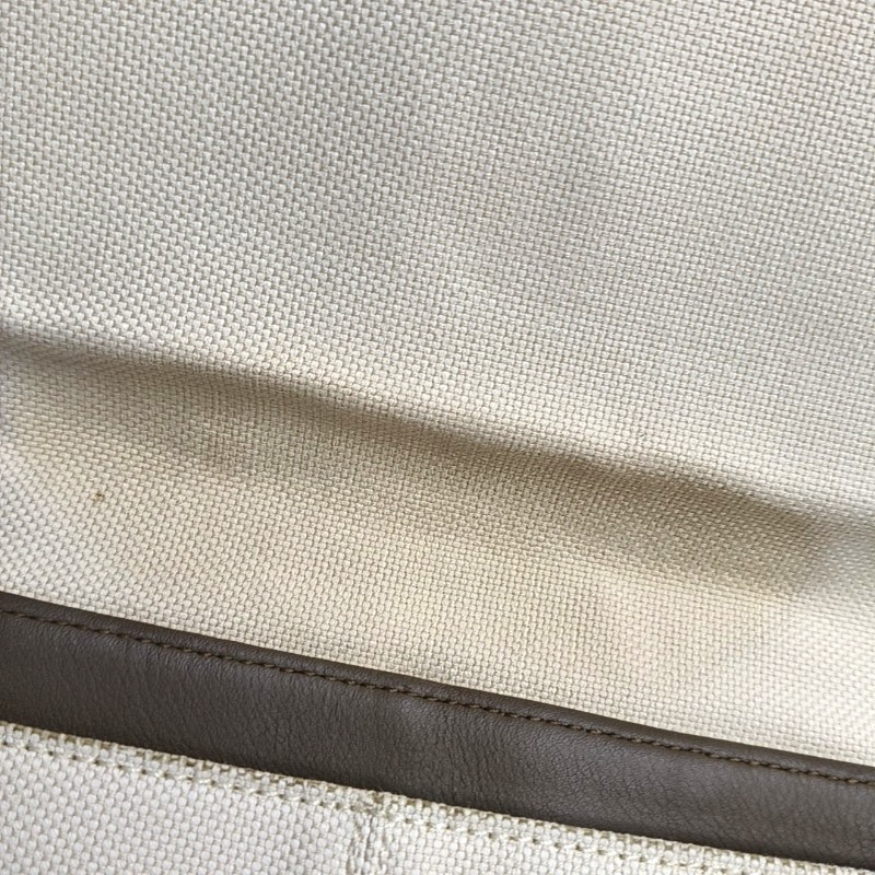 LOEWE 米色織物肩背包 銀色五金 可拆卸肩帶-11