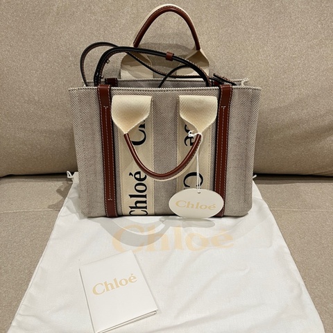 Chloe woody small tote 小號❤️經典焦糖色