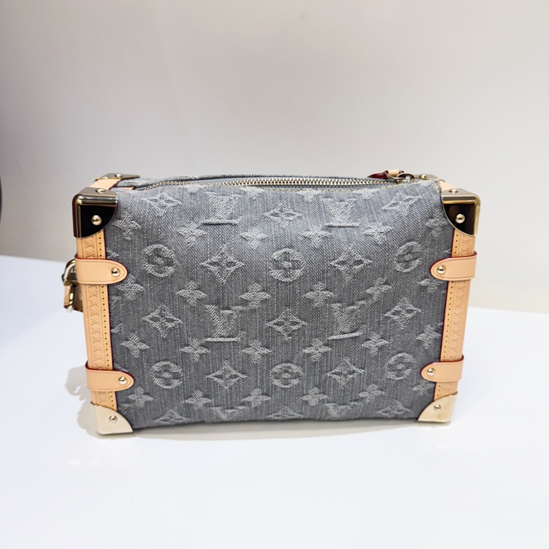 LV Side Trunk MM 灰丹寧手提斜背包 晶片款 近全新-1