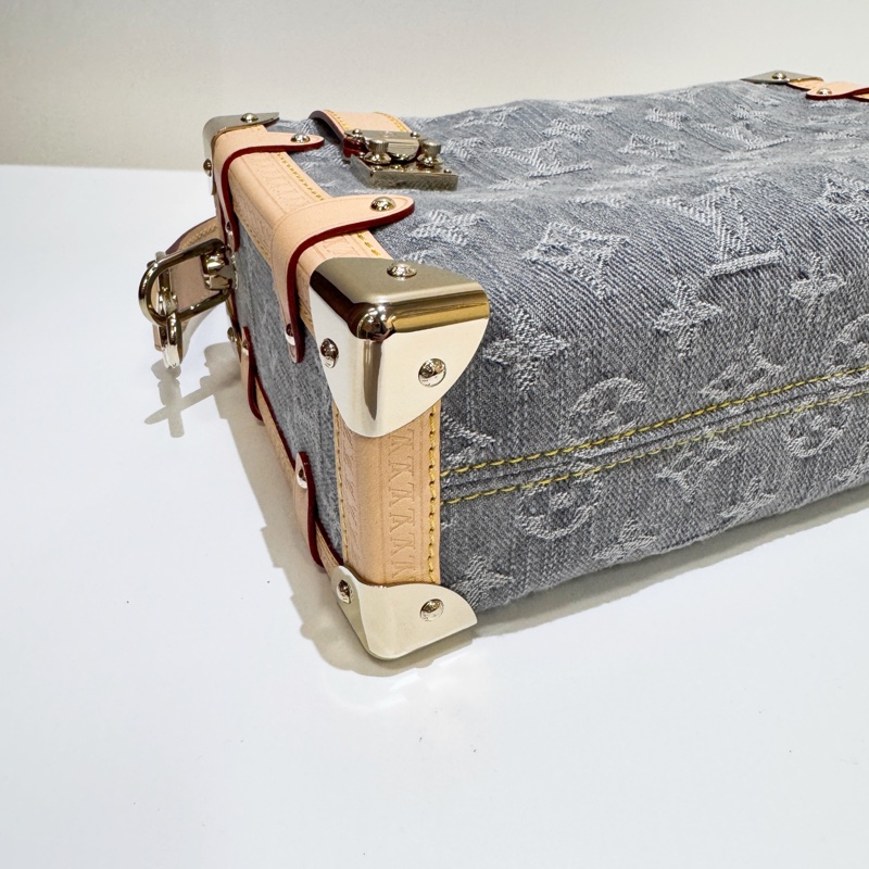 LV Side Trunk MM 灰丹寧手提斜背包 晶片款 近全新-5