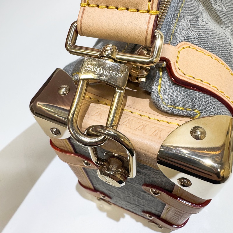 LV Side Trunk MM 灰丹寧手提斜背包 晶片款 近全新-12