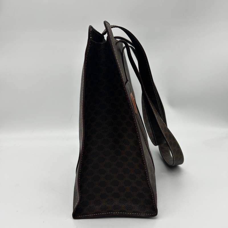 「JL精品代購」Celine棕色老花大號通勤托特包-6