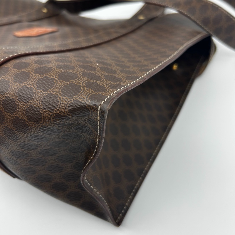 「JL精品代購」Celine棕色老花大號通勤托特包-8