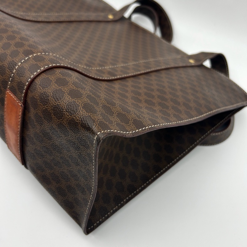 「JL精品代購」Celine棕色老花大號通勤托特包-10